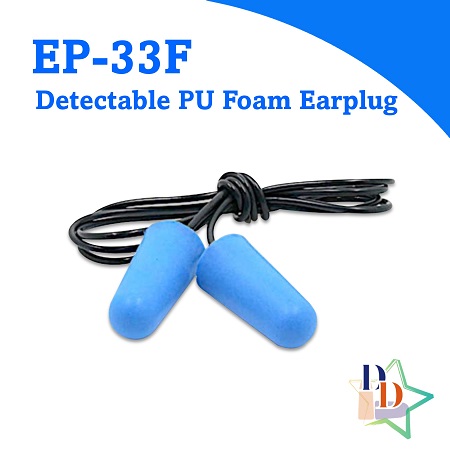 Metal Detectable Corded Ear Plugs - EP-33F